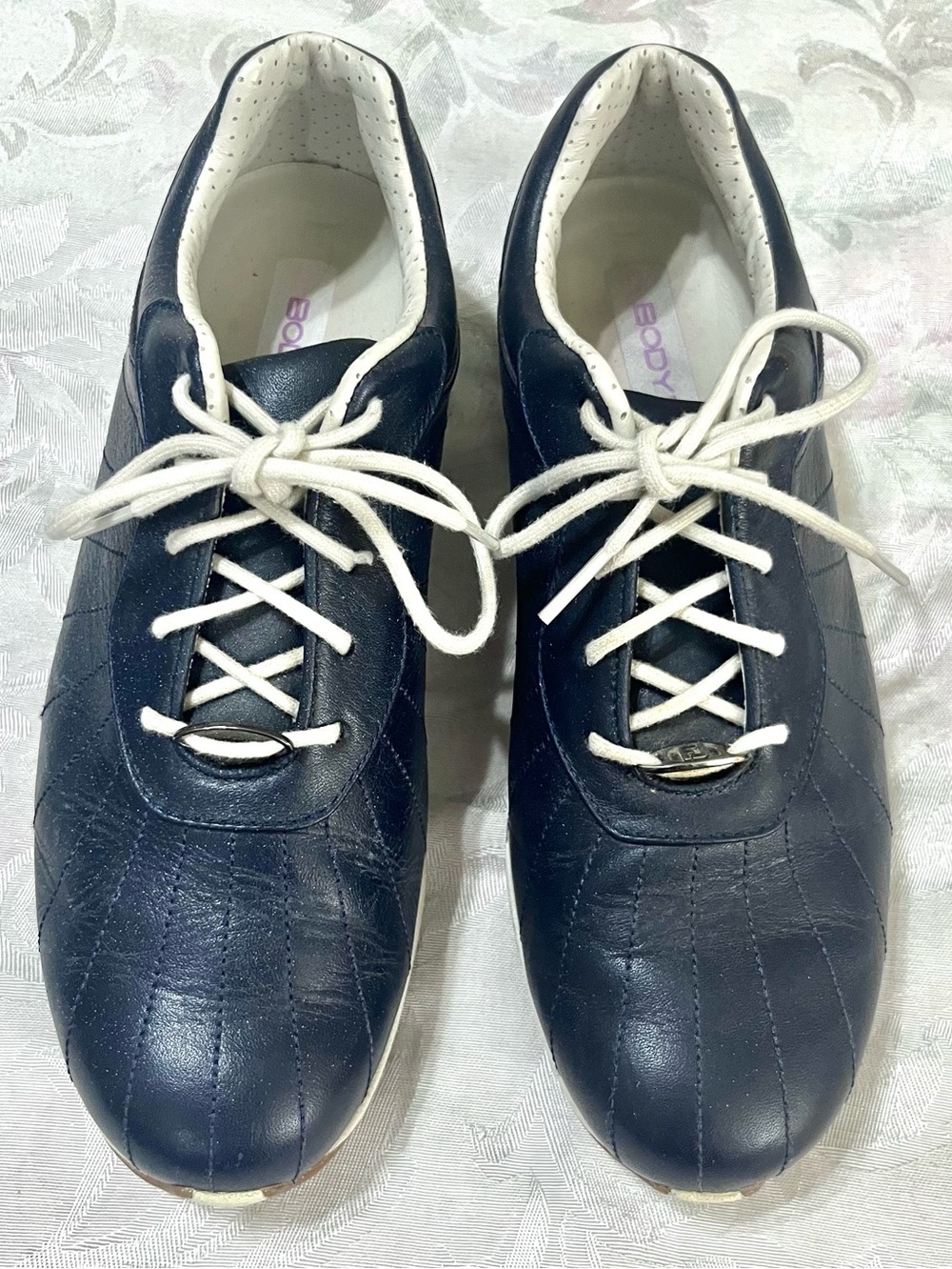 FJ Footjoy emBODY Navy Blue Soft Spike Golf Shoes 8.5